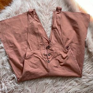 Low Cut Wide Leg Jumpsuit